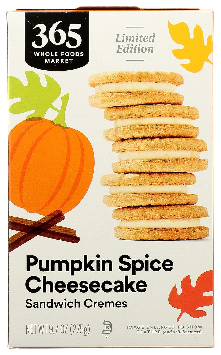 365 by Whole Foods Market, Cookie Sandwich Cremes Pumpkin Pie Cheesecake, 9.7 Ounce | Amazon (US)