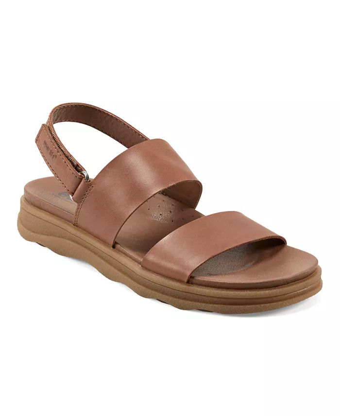 Women's Leah Round Toe Strappy Casual Flat Sandals | Macys (US)