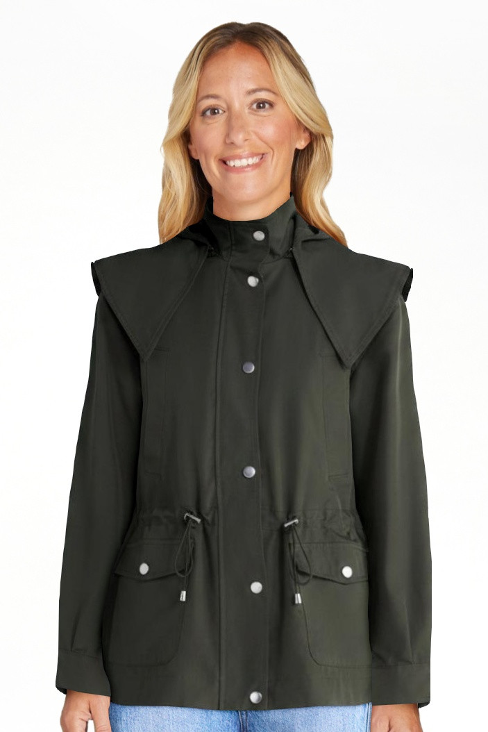Free Assembly Women's and Women's Plus Cinched Utility Jacket with Hood, Sizes XS-4X | Walmart (US)