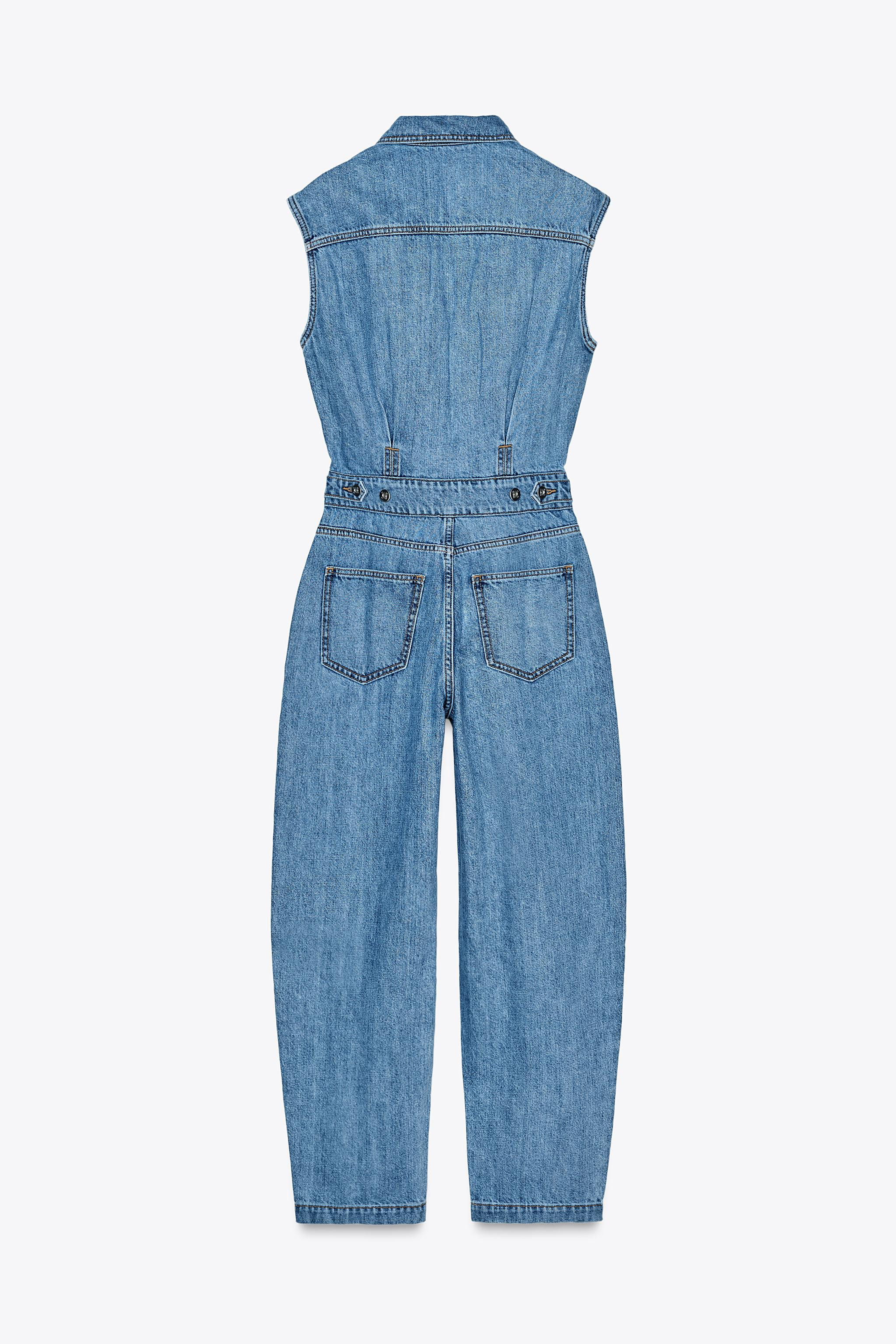 Z1975 BALLOON DENIM JUMPSUIT | Zara US