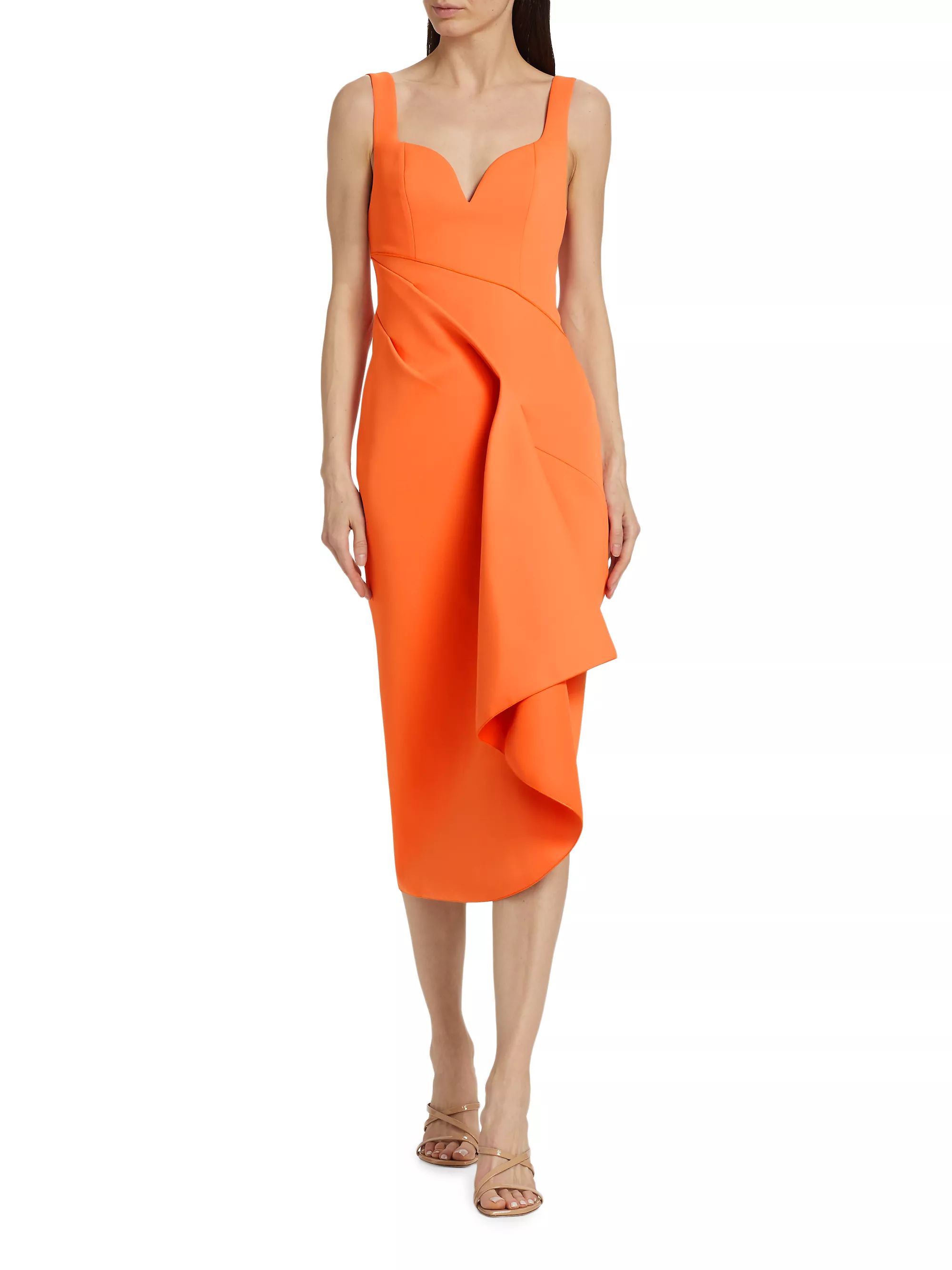 Gowrie Draped Midi-Dress | Saks Fifth Avenue