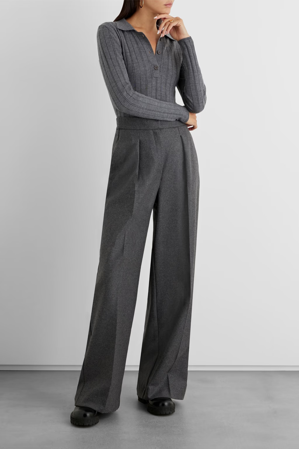 Elizabeth wool-flannel wide-leg pants | The Outnet (UK and Europe)