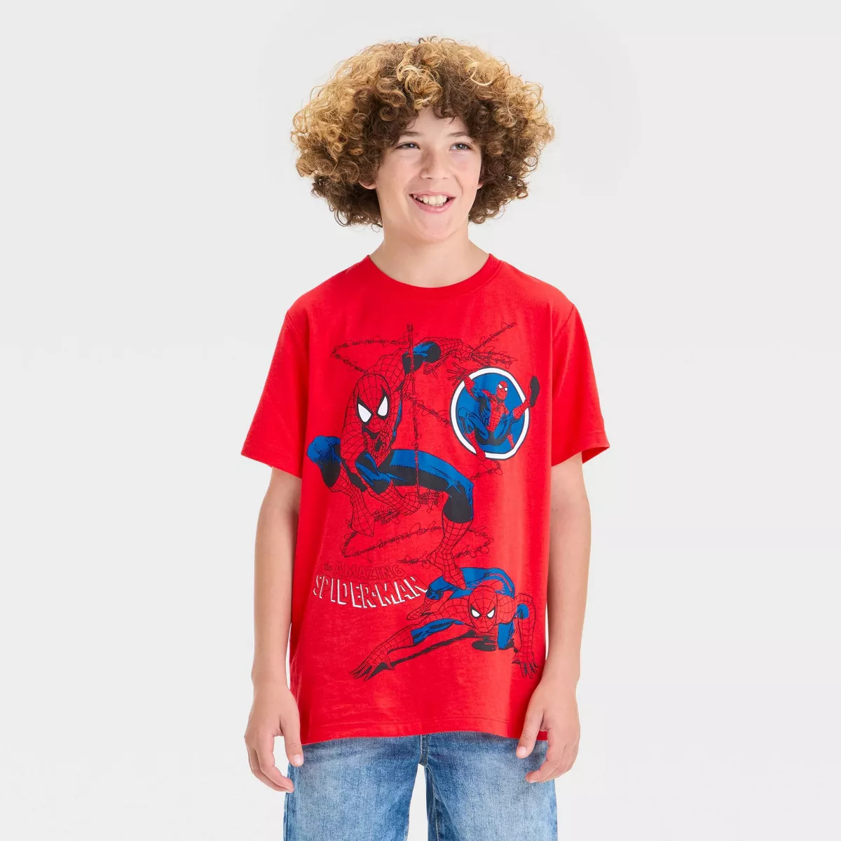 Boys' Spider - Man Graphic Short Sleeve T-Shirt - Red | Target