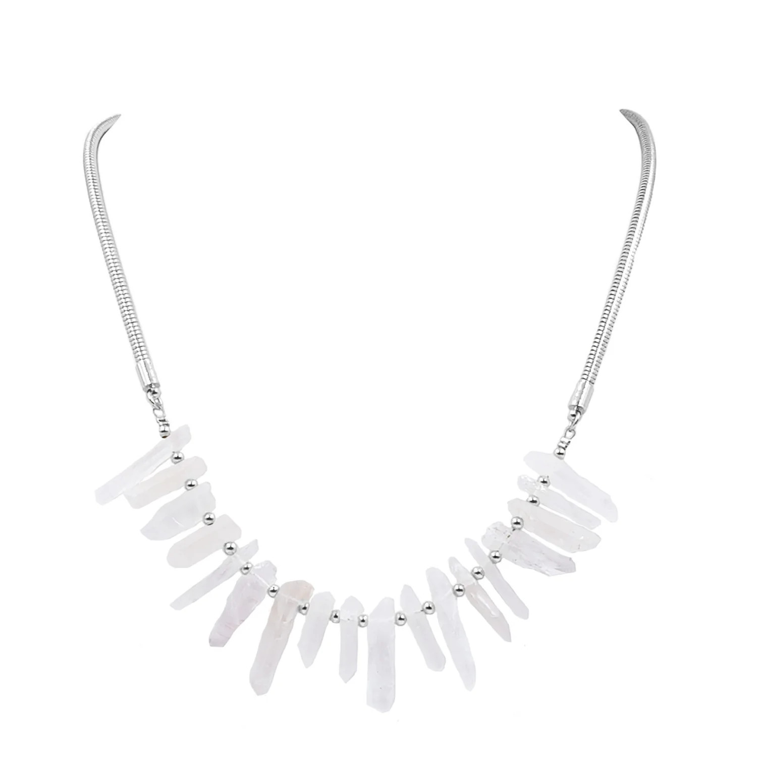Silver Quartz Necklace | Kinsley Armelle