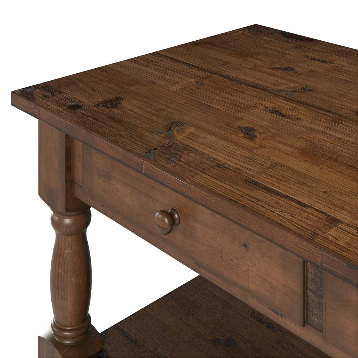 Wood Kitchen Island 2 Drawers 2 Shelf Walnut | | Wayfair North America