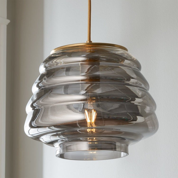 Smoked Hive Glass Pendant | Shades of Light