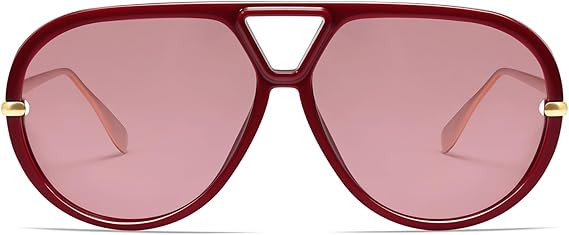 VANLINKER Oversized Trendy Polarized Aviator Sunglasses for Women Men Retro Round Sunglasses Vint... | Amazon (US)