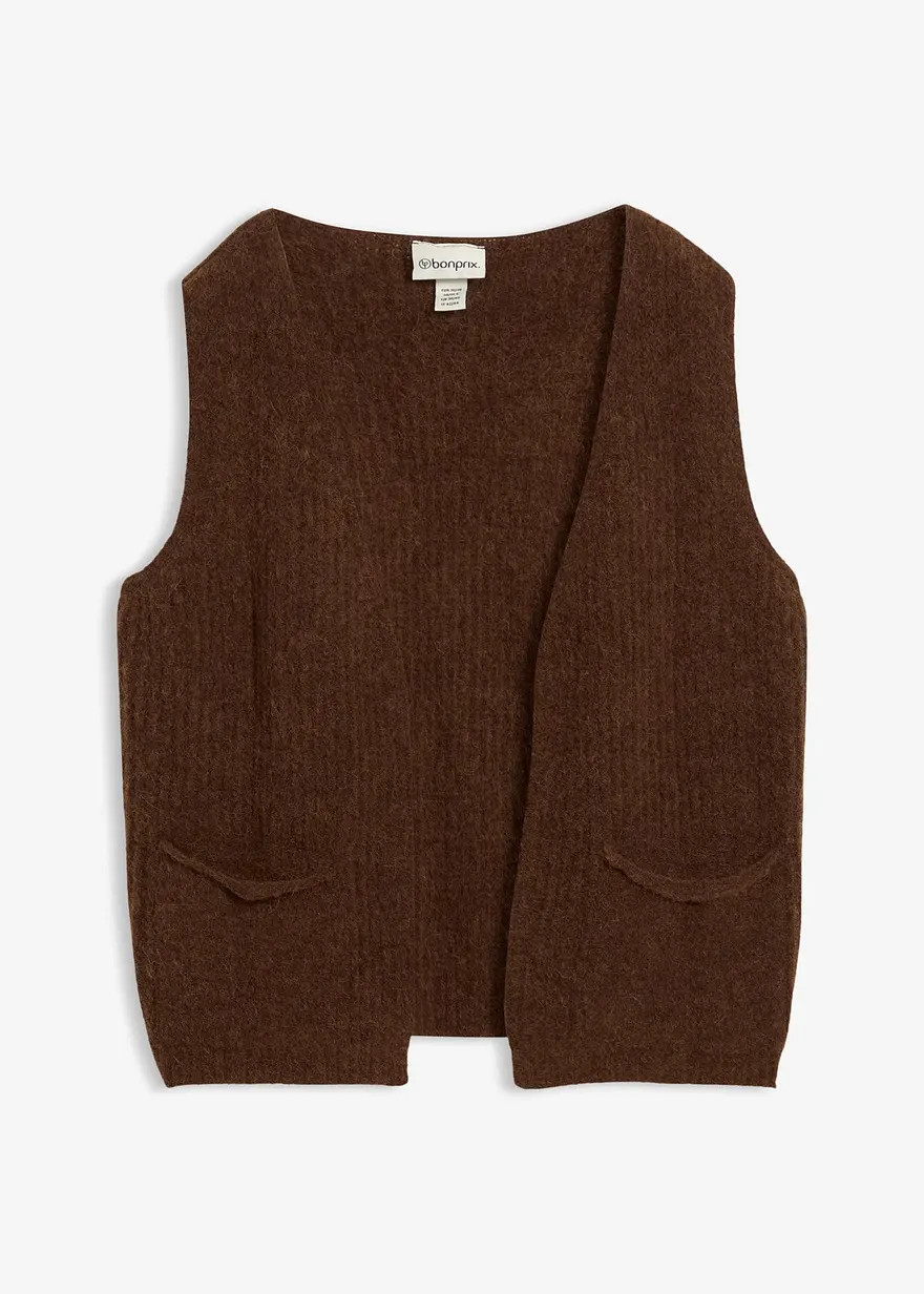 Grobstrickweste mit Alpakawolle | Bonprix DE