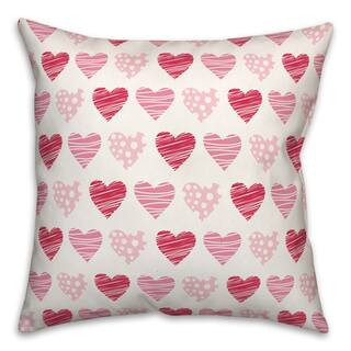 Tri Hearts Throw Pillow By Designs Direct in Pink | 18" x 18" | Michaels® | Michaels Stores