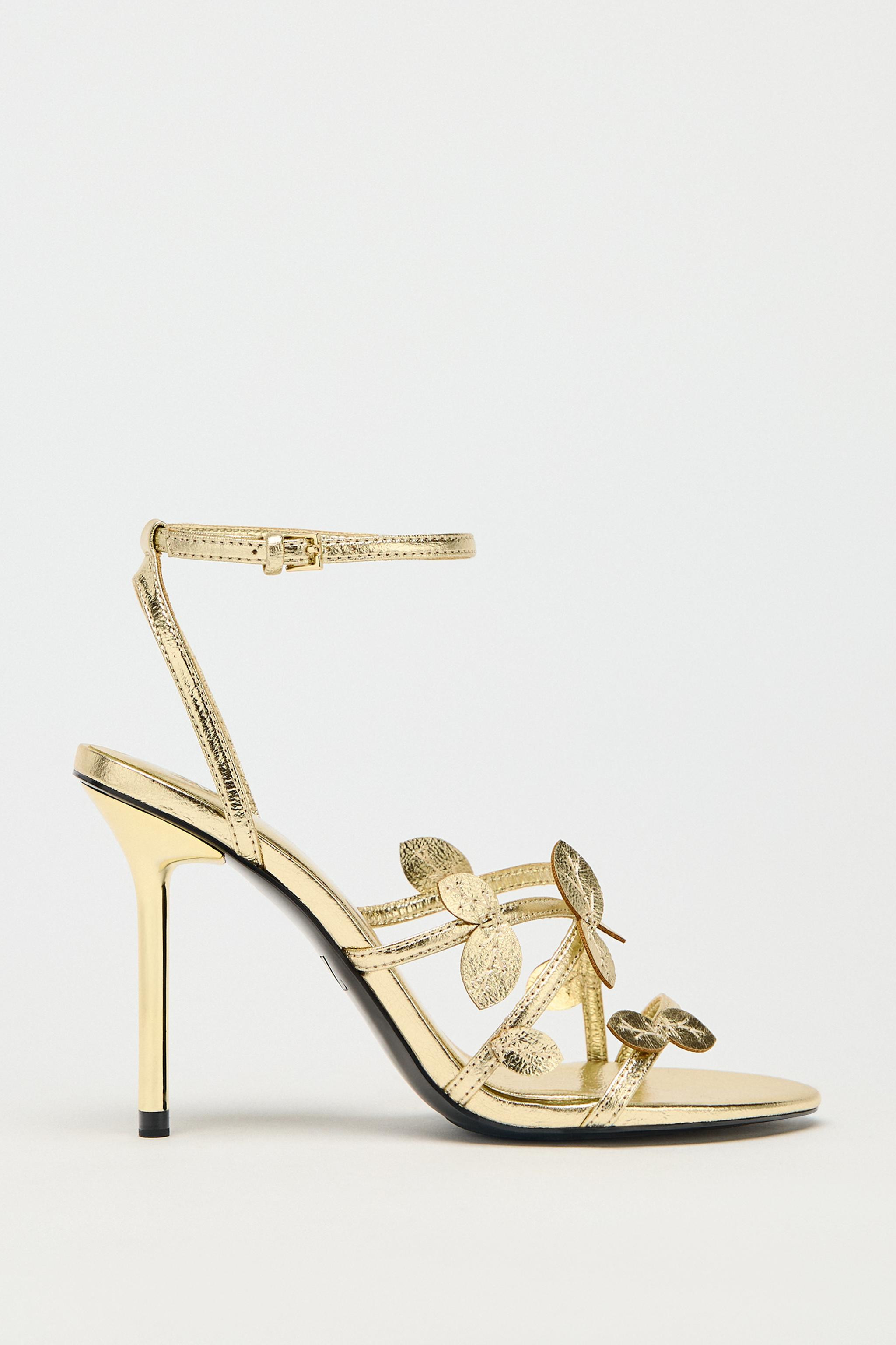 METALLIC EFFECT SANDALS | Zara UK