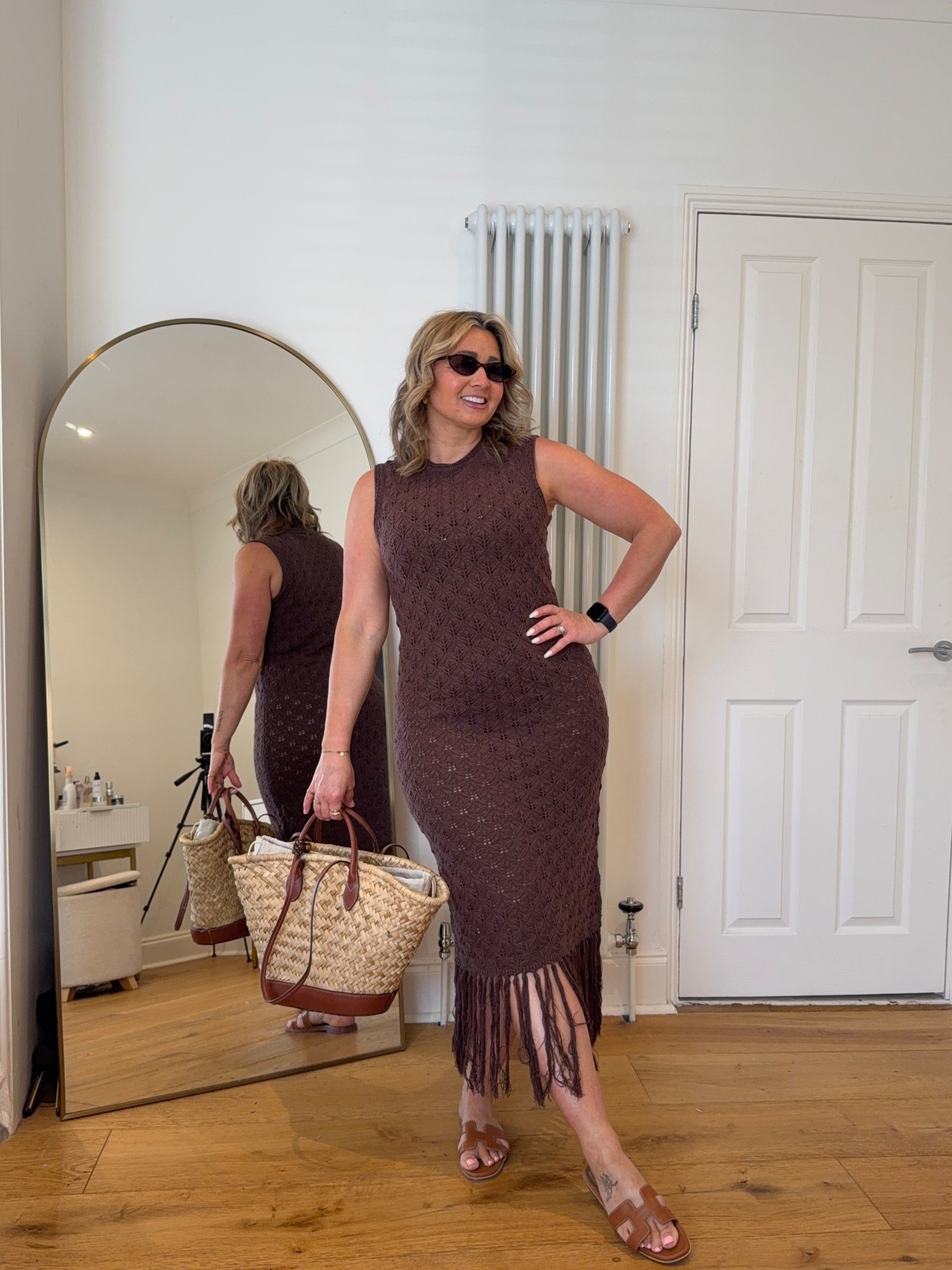 Holiday dress outfit 
Crochet dress outfit 
Brown crochet 

#LTKsummer #LTKspring #LTKmidsize