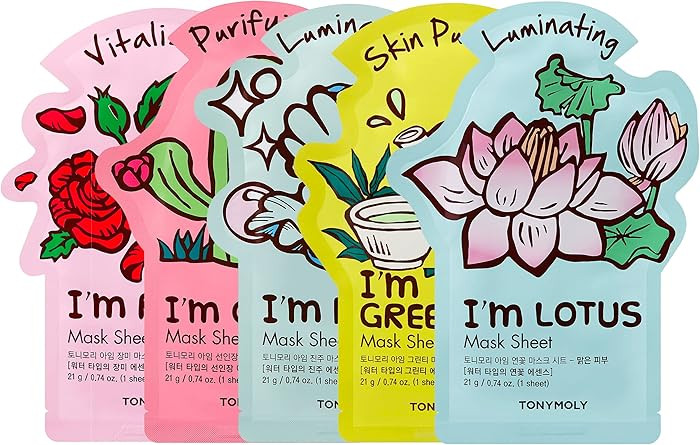 TONYMOLY I’m Real Sheet Mask Set – Korean Face Mask Variety Pack for Hydrating, Soothing & No... | Amazon (US)
