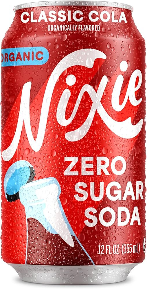 Nixie Organic Zero Sugar Soda, Classic Cola, Organic, Non-GMO, 0 Sugar, 0 Calories, 40mg Caffeine... | Amazon (US)