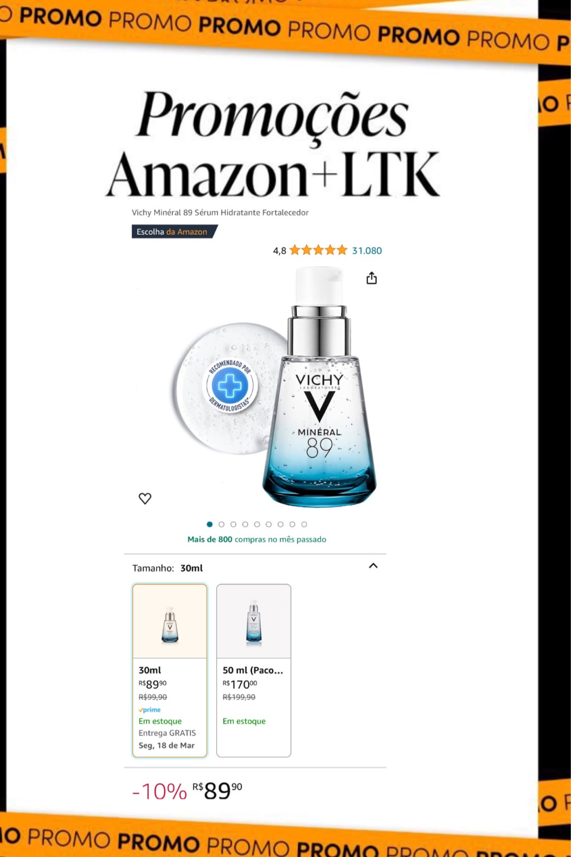 Vichy Minéral 89 Sérum Hidratante Fortalecedor

#LTKbrasil #LTKbeauty #LTKVideo