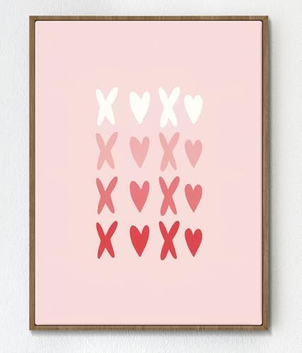 Valentine's Day Wall Art Prints,Retro Romantic Red PinkLove Heart Cupid Art Poster,Red Pink Wall ... | Amazon (US)