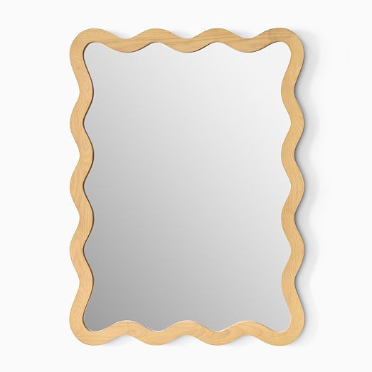 Wavy Wood Wall Mirror | West Elm (US)