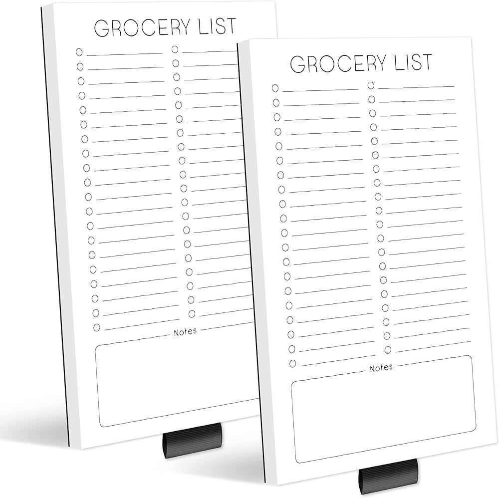 Grocery List Magnetic Notepad for Refrigerator | For Shopping Lists Minimalistic Memo Note Pad fo... | Amazon (US)