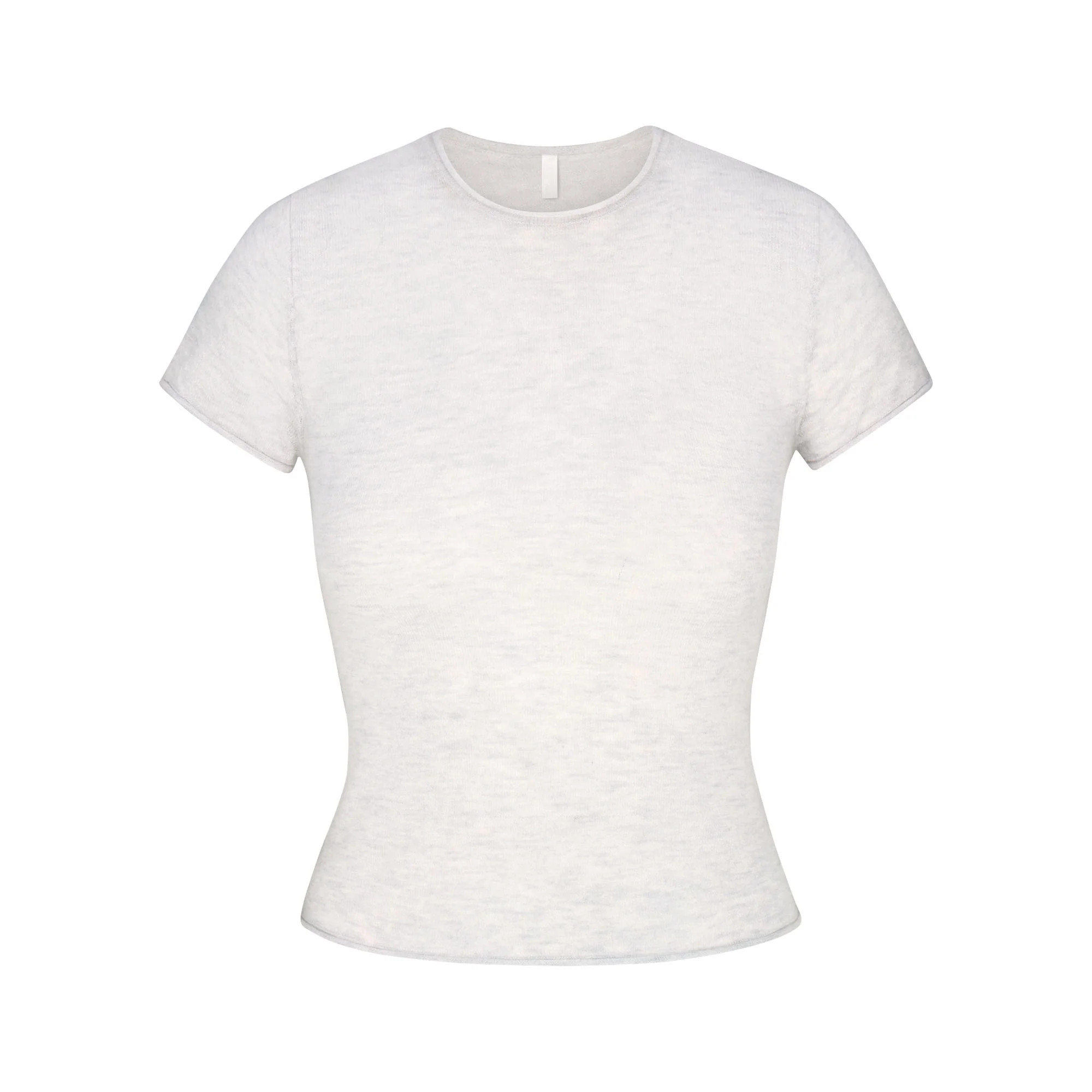 FEATHERWEIGHT CASHMERE TEE | LIGHT HEATHER GREY | SKIMS | SKIMS (US)