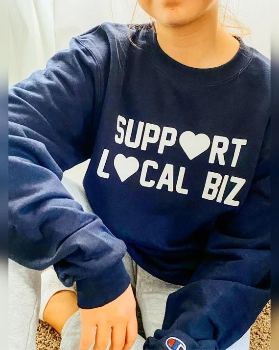 Support Local Biz Crew Sweatshirt | Etsy (US)