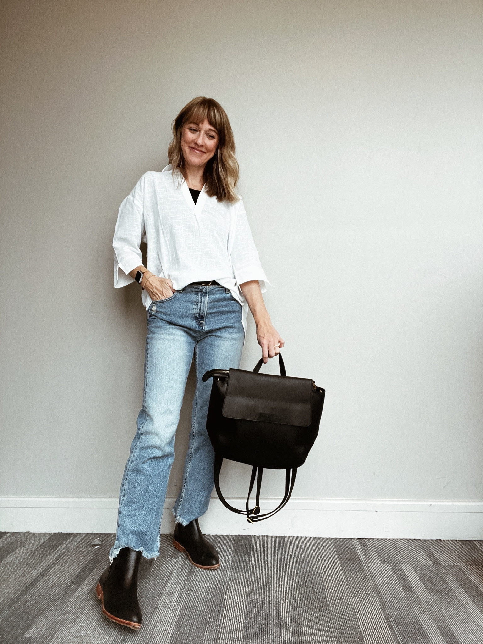 This tunic is the casual, breezy sister of the white button down and I’m obsessed .

#LTKstyletip