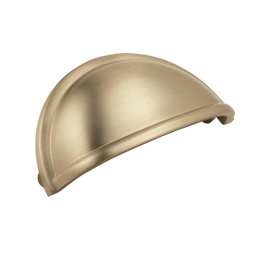 Amerock Cup Pulls 3 in (76 mm) Center-to-Center Golden Champagne Cabinet Drawer Cup Pull-BP53010B... | The Home Depot