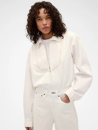 Gap × Victoria Beckham Denim Zip Shirt | Gap (US)