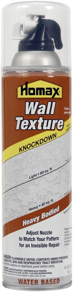 Homax 41072040655 Aerosol Wall Texture, Knockdown, Water Based, 20 oz, White | Amazon (US)