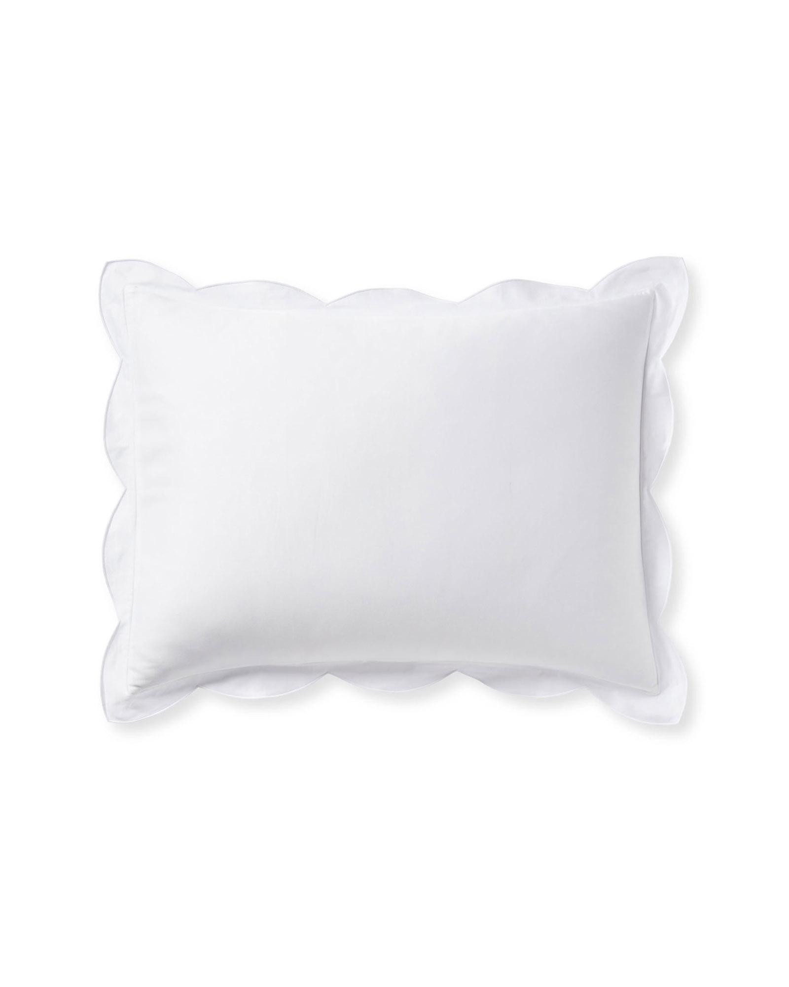 Scallop Sateen Sham | Serena and Lily