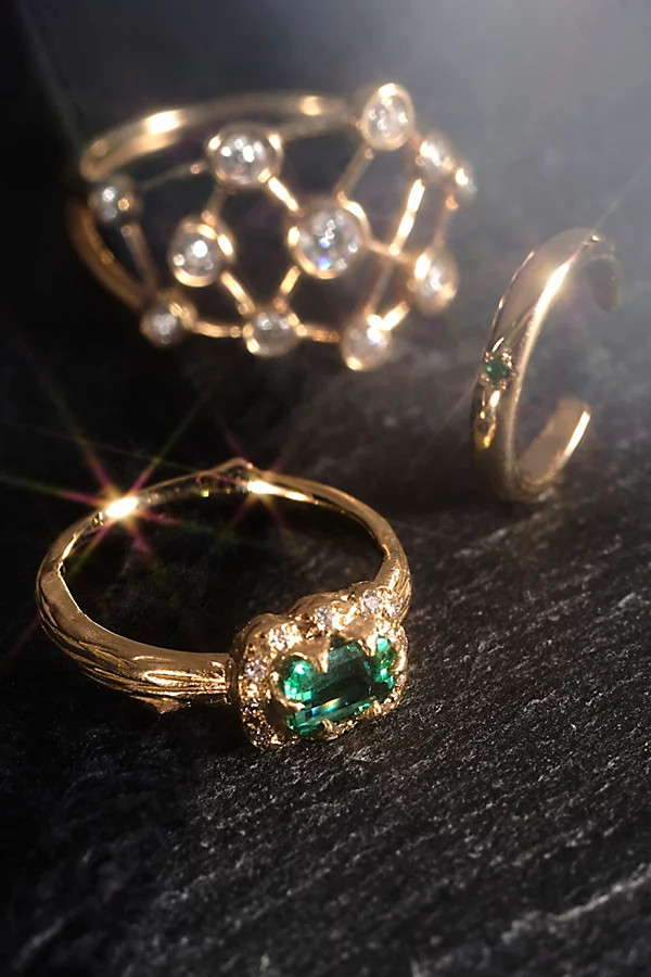 Logan Hollowell Exclusive Pinky Ring by Logan Hollowell at Free People, Emerald, US 3 | Free People (Global - UK&FR Excluded)