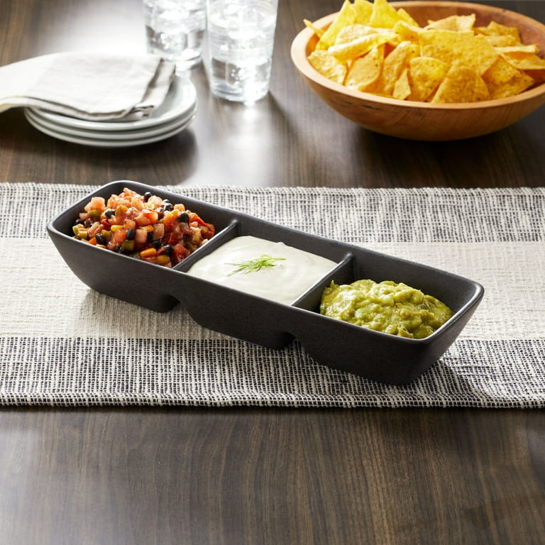 Better Homes & Gardens Dark Gray Square-Shaped Stoneware Condiment Dip | Walmart (US)