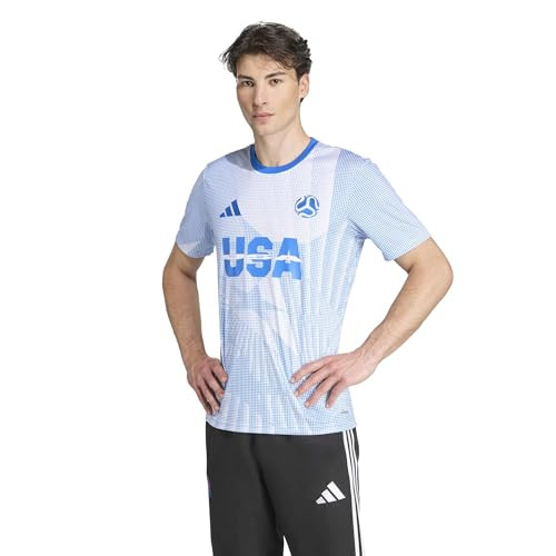 Adidas Men's USA Jersey, White/Glory Blue, Large | Amazon (US)