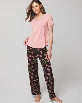 Short-Sleeve Top + Pants Set | SOMA