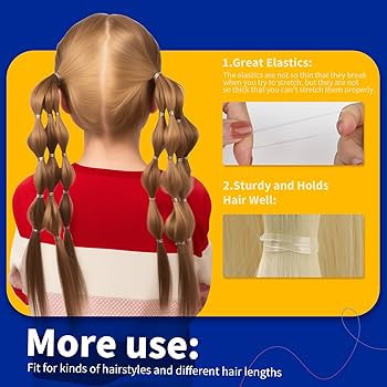 Teenitor Clear Elastic Hair Bands, 2000pcs Mini Hair Rubber Bands, Hair Ties, Soft Hair Elastics ... | Amazon (US)