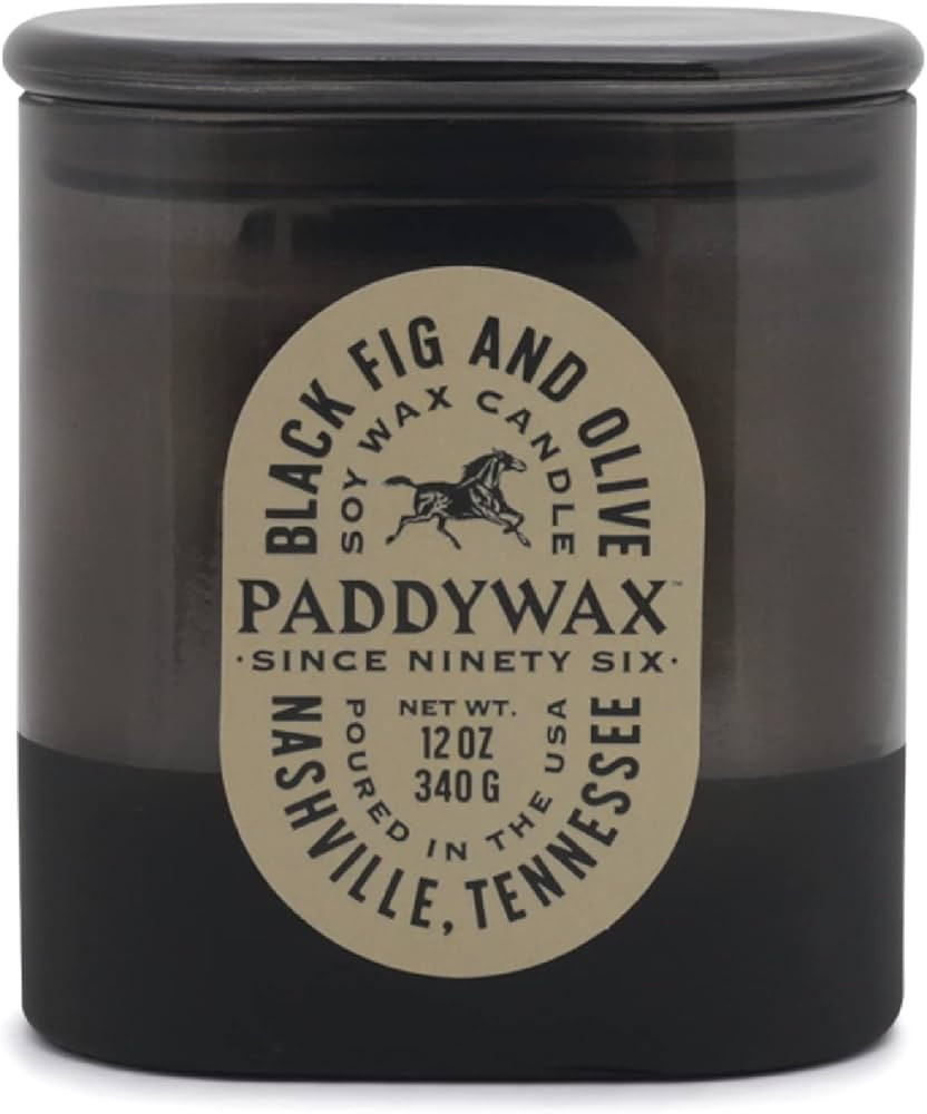 Paddywax Candles Vista Collection Scented Candle, 12-Ounce, Black Fig & Olive, 12 Ounces | Amazon (US)