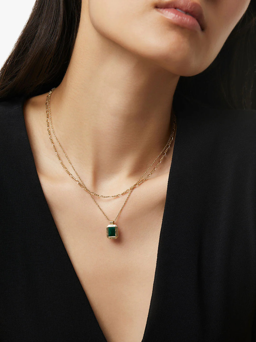 Layered Necklace Set - Temple Green | Ana Luisa