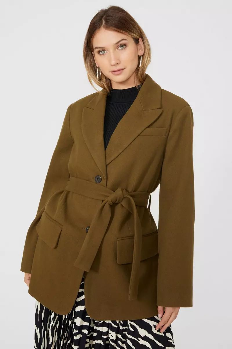 Belted Blazer Style Coat | Debenhams UK