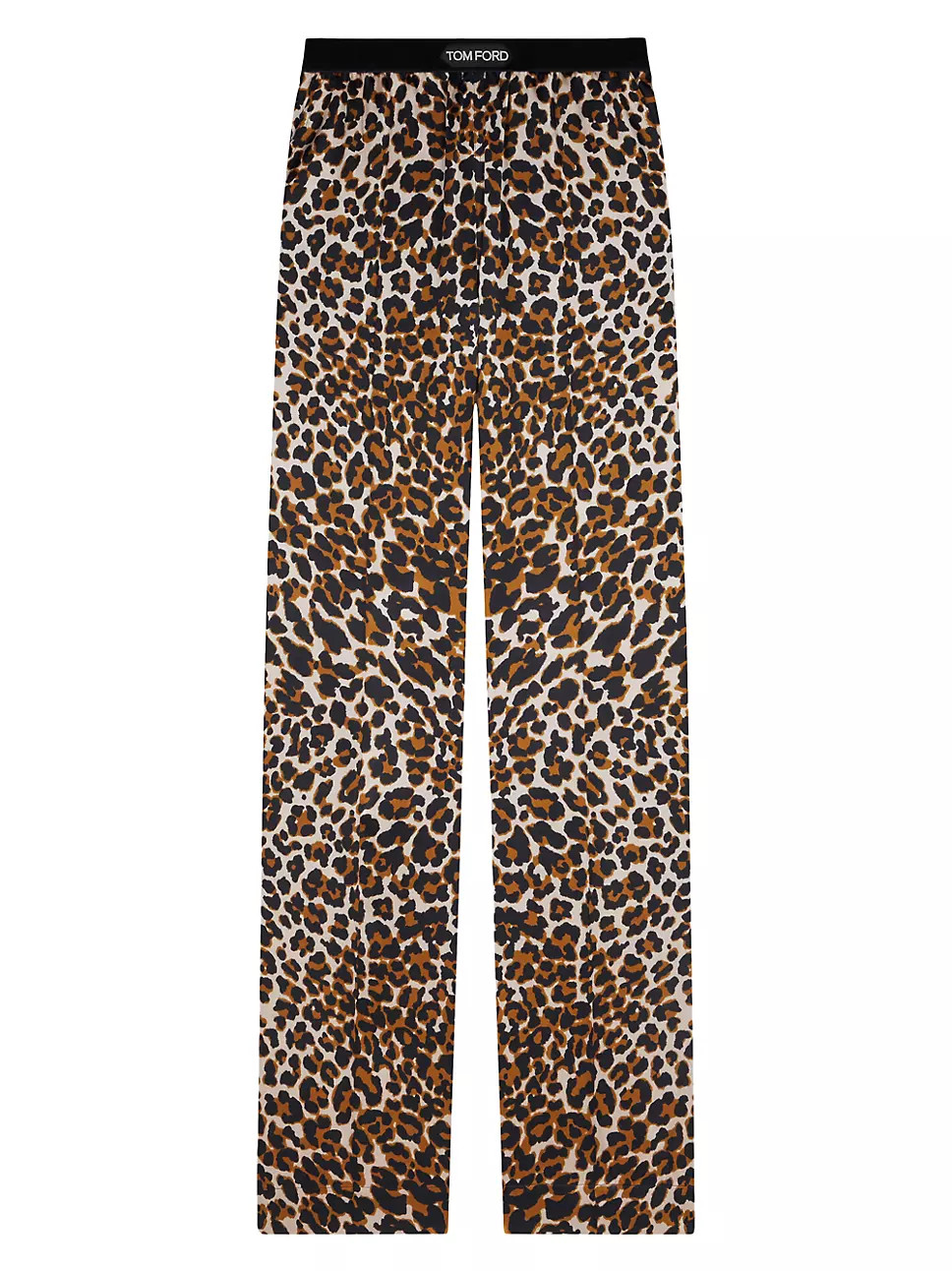 Leopard-Print Silk-Blend Pants | Saks Fifth Avenue