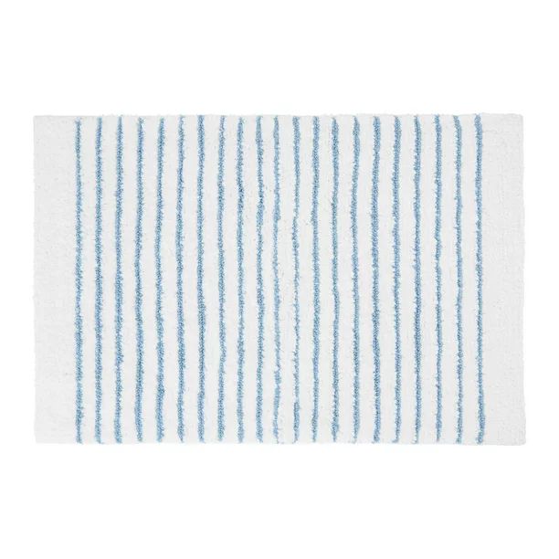 Gap Home Easy Stripe Reversible Cotton Bath Rug Grey/White 20"x30" - Walmart.com | Walmart (US)