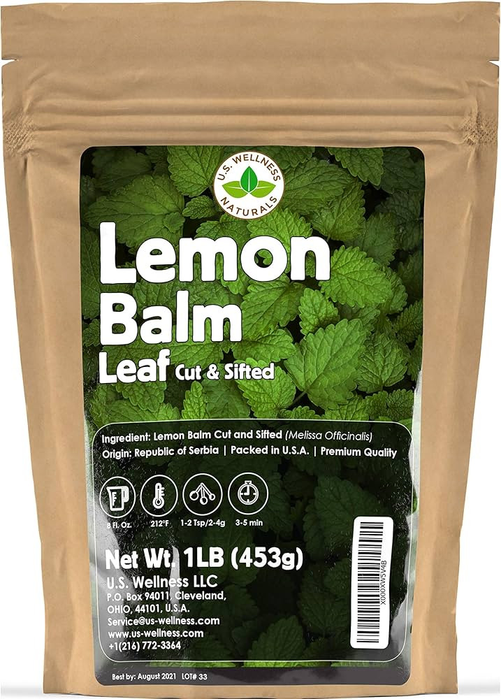 Amazon.com : Lemon Balm (Herbal Tea): (Melissa Officinalis Caffeine Free) - Balm Leaf (Cut and Si... | Amazon (US)