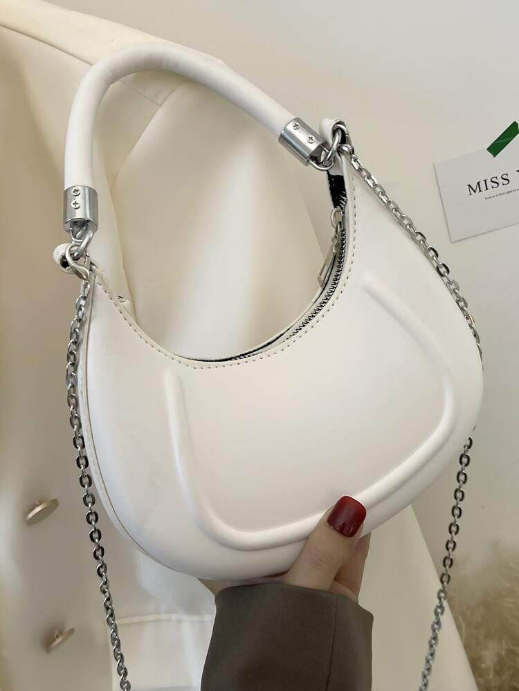 Minimalist Chain Hobo Bag | SHEIN