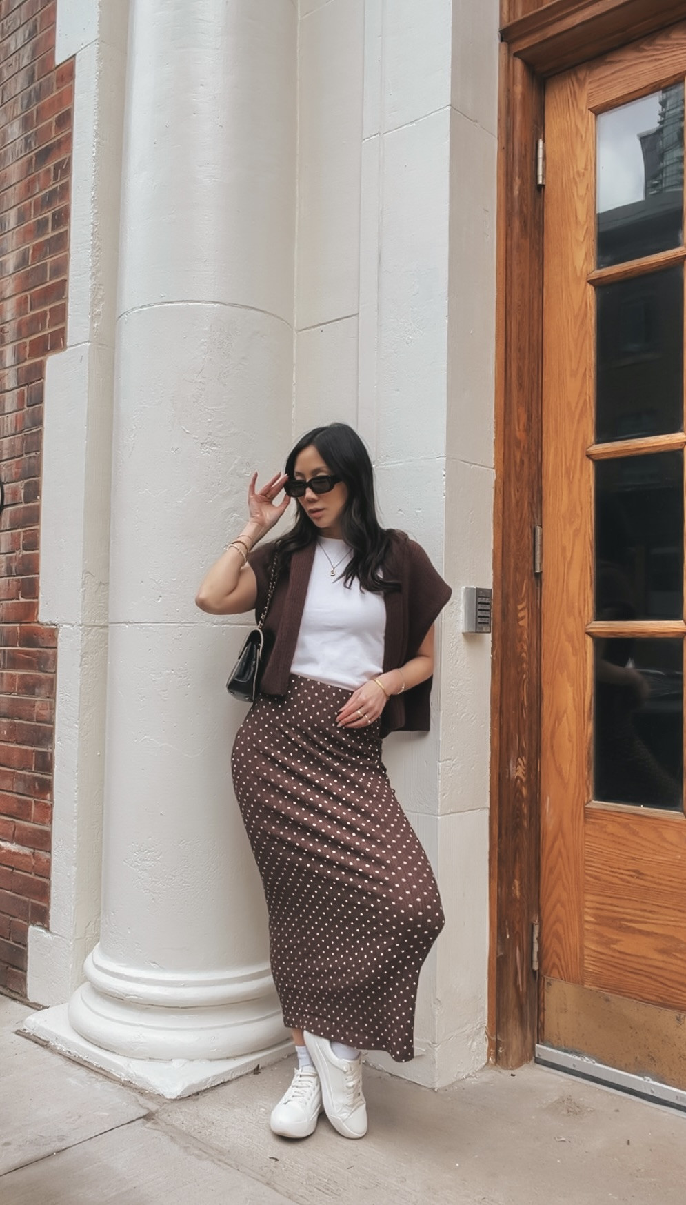  

Summer Capsule Wardrobe Pieces — All Linked, All Versatile
Every piece in this outfit earns its place in a summer capsule wardrobe. The polka dot maxi skirt pairs with everything. The Aritzia Homestretch tee works under literally any layer. The Dr. Scholl's go with more outfits than they have any right to. Capsule dressing in practice — all linked here.

 

#LTKPetite #LTKgrwm #LTKstorytime