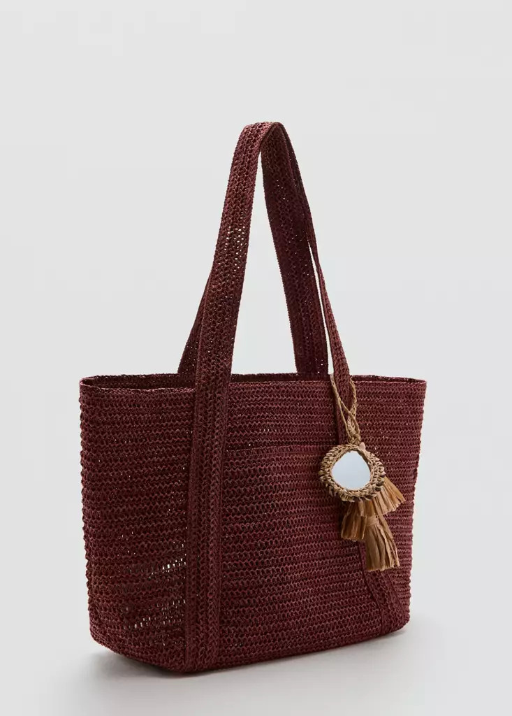 Natural fibre tote bag | MANGO (UK)