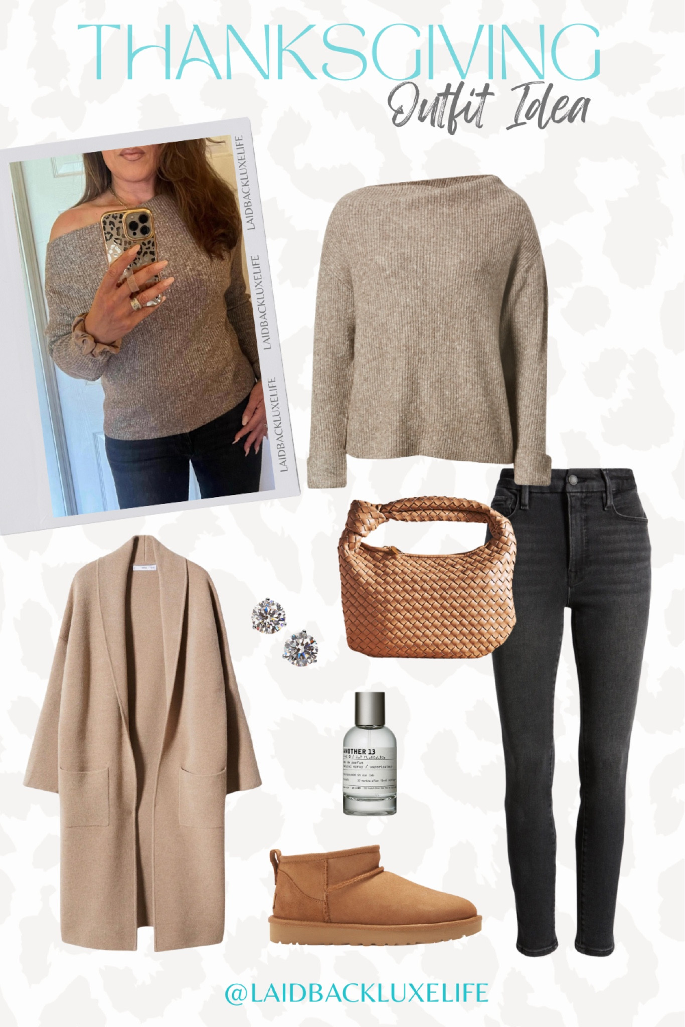 Thanksgiving outfit, holiday outfit, fall outfits, sweater, skinny jeans, UGG ultra mini boots, coatigan, #LaidbackLuxeLife

Sweater: S
Jeans: 8
Coat: S
Boots: Run TTS

Hey Beautiful! Feel free to comment on this post if you have any questions! 🫶🏽

Follow me for more fashion finds, beauty faves, and lifestyle, home decor, sales and more! So glad you’re here!! XO, Karma

#LTKHoliday #LTKStyleTip #LTKFindsUnder100