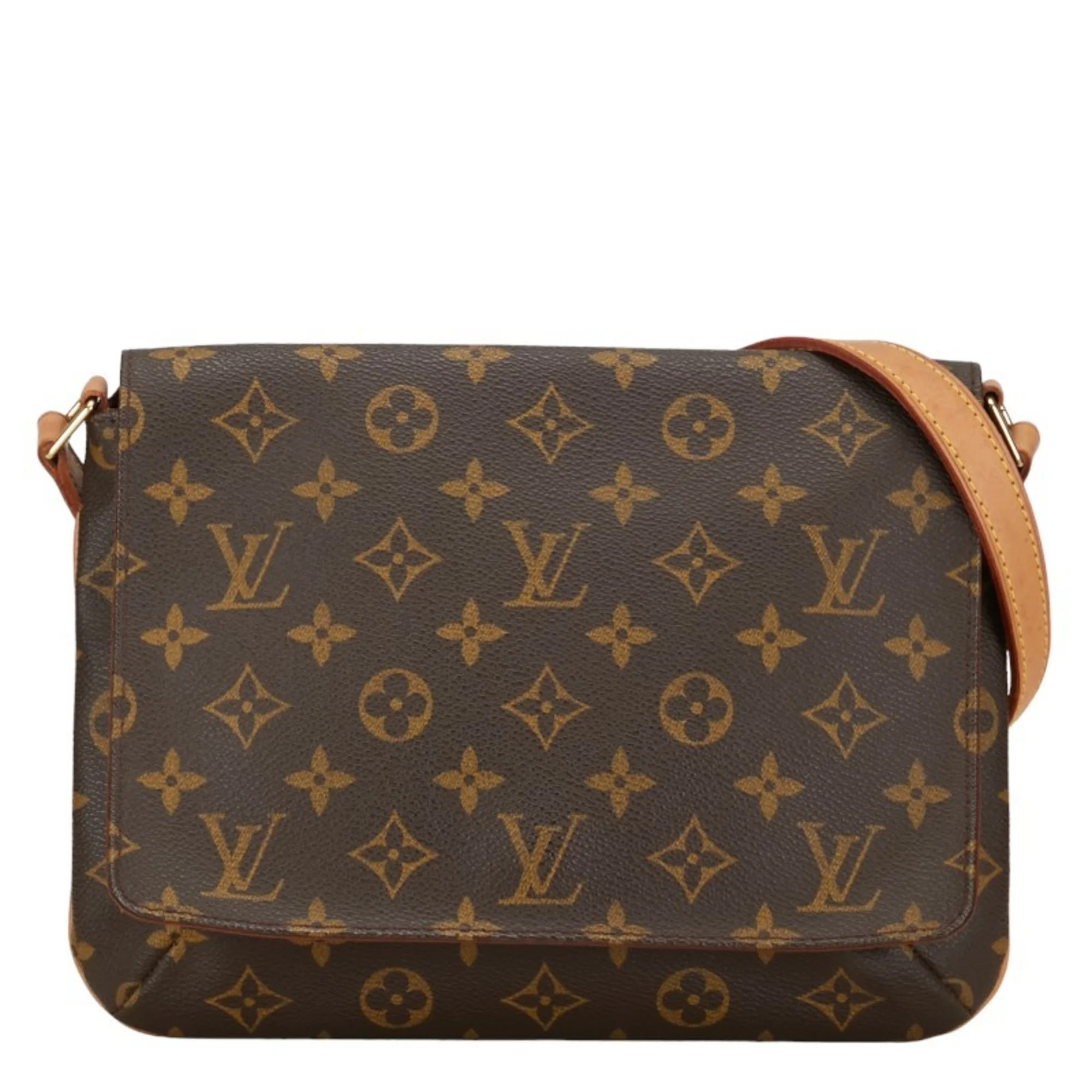 Pre-Owned Louis Vuitton Monogram Musette Tango Short Shoulder Bag Handbag M51257 Brown PVC Leathe... | Walmart (US)