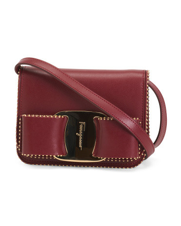 Made In Italy Leather Signature Vara Bow Mini Crossbody | TJ Maxx