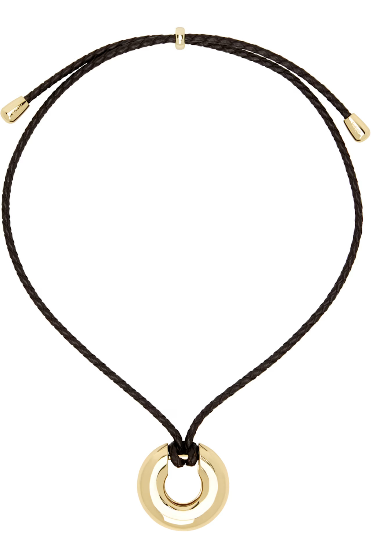 Gold & Brown Charlie Necklace | SSENSE