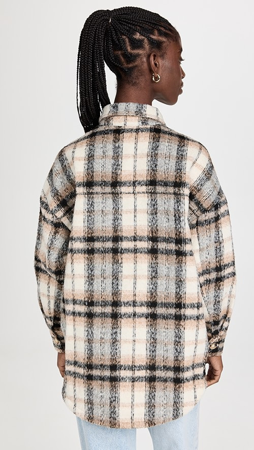 Good American Neutral Plaid Shacket | SHOPBOP | Shopbop