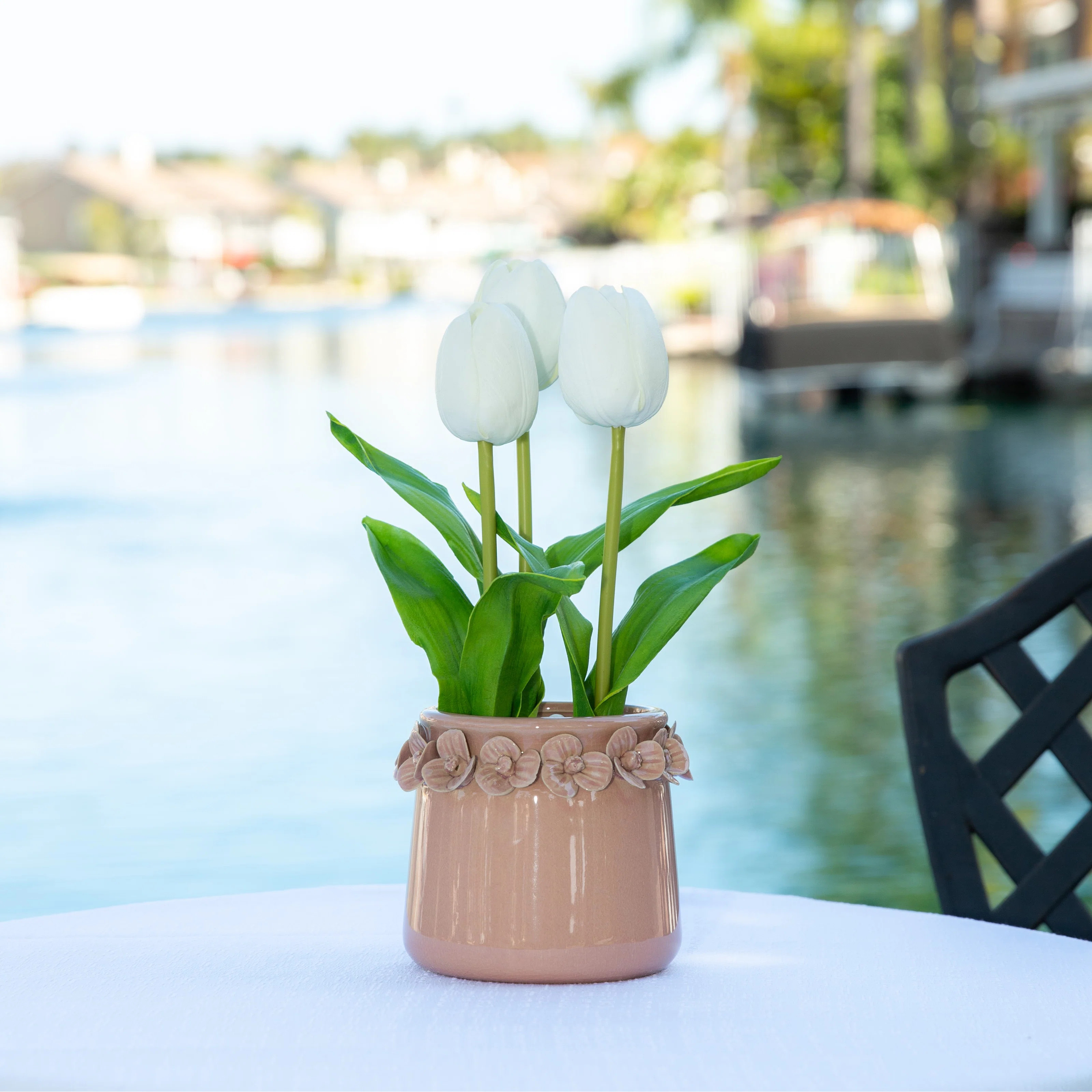 Tulip Arrangement in Planter | Wayfair North America