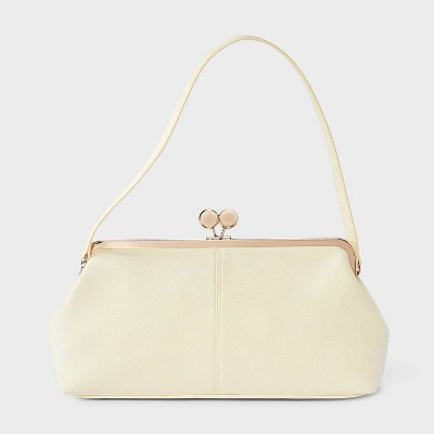 Suede Kiss Lock Clutch Bag - A New Day™ Light Yellow | Target