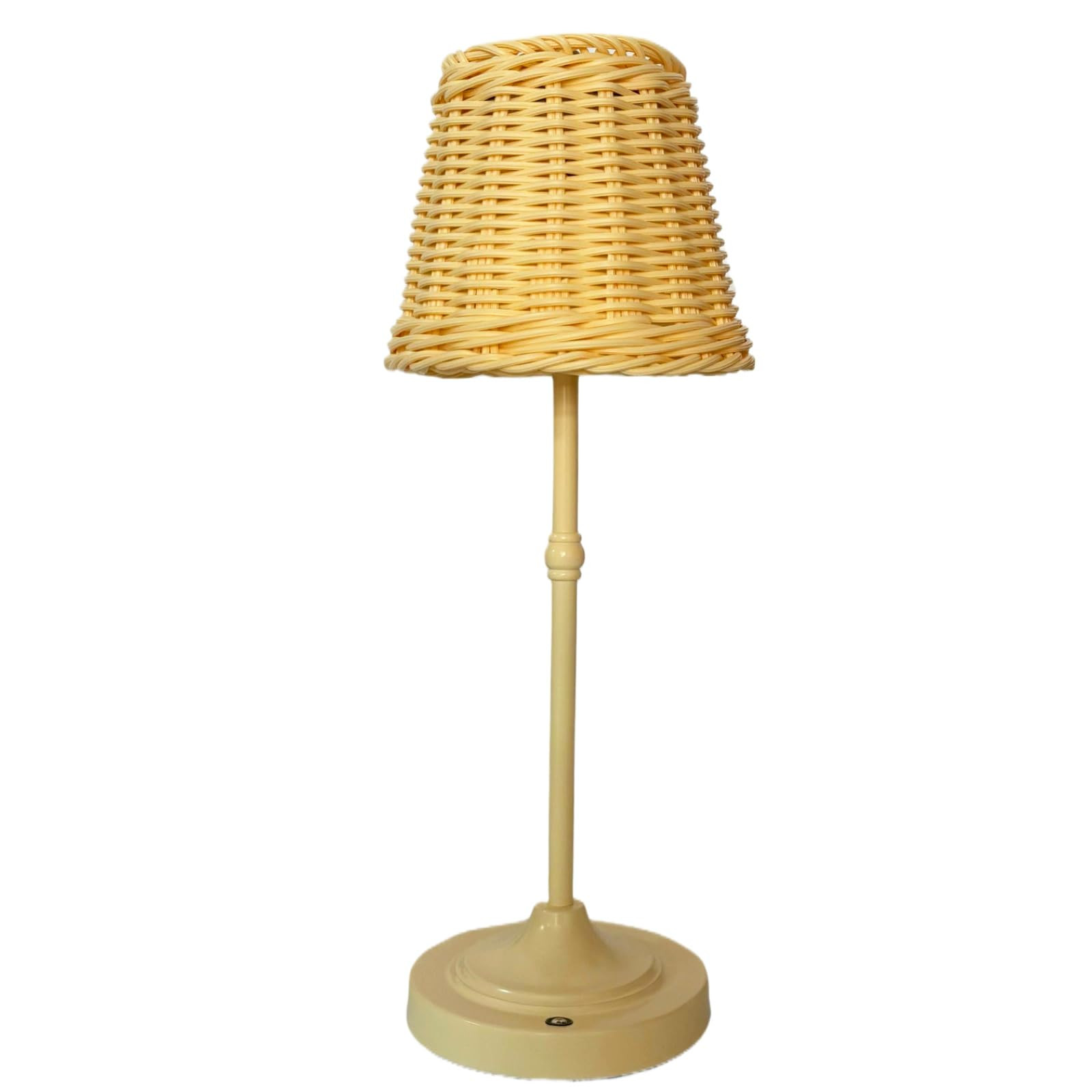 Rechargeable Wicker Table Lamp, Handwoven Rattan Desk Lamp 3-Way Dimmable with Touch Control Cord... | Amazon (US)
